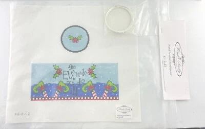 Funda Scully Round Hinged Box FS-R48 The Elf Made Me Do It Needlepoint Canvas
