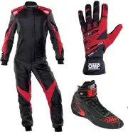 Bundle Offer - OMP Kart Racing Suit, Shoes, Gloves & Balaclava, Fast Shipping