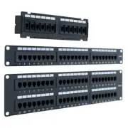 CAT5E/CAT6 UTP Patch Panel 110-Type RJ45 Ethernet Rack Mount 12/24/48 Ports Lot