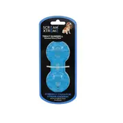 Scream Xtreme Treat Dumbbell Treat Dispensing Dog Toy Loud Blue - 3 Sizes