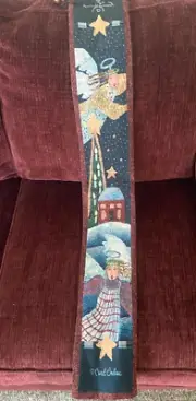 Christmas BellPull Tapestry Wall Hanging-Hark the Herald Angel Sing-Carol Endres