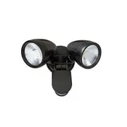 Telbix Illume Aluminium Twin 20W LED Exterior Spotlight With Sensor IP44
