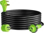 25' Power/Extension Cord with 30 AMP Male Standard/30 AMP Female Locking Adapter