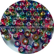 Pick Size / 100 Tungsten Beads, Countersunk, Fly Tying, Fishing / Rainbow Color