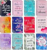 Containlol 24 Pcs Inspirational Notebooks Bulk Gifts for Women Small Journals for Women Bulk Mini Notepads Mini Notebooks Motivational Notepads for Office Travel, 12 Styles(Lovely Style)