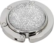 Foldable Purse Hook Floding Handbag Hanger Bling Rhinestone Bag Holder for Table
