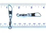 100 GT Black Barrel Fishing Swivels with Safety Snaps Size 3 (33# Test)