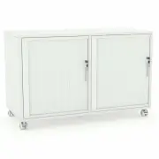 Caddy Mobile Bookcase with 2 Tambour inserts