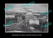 OLD POSTCARD SIZE PHOTO ISLETA PUEBLO NEW MEXICO VIEW OF THE TOWN c1920