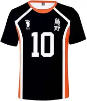 [Flyself] Unisex Haikyuu 3D T-Shirt Cosplay Haikyuu Kozume Kenma Gakuen Koukou Costume Sports Tops High School Volleyball Uniform for Boys Girls