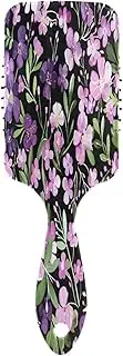 Floral Purple Hair Massage Brush, Combs Women Anti Static, Hair Brush Men