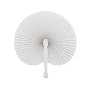 Only 1 12/24/30PC Fan White Folding Paper Fans Heart-Shaped Assortment Wedding Party
