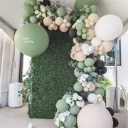 139pcs Sage Green Cream Dusk Grey Premium Balloon Garland Arch Kit - Baby Shower Wedding Bridal Shower Birthday Party Decor