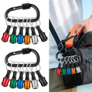 12Pcs Screwdriver Bit Holder Quick Change Bit Holder Keychain with Carabiner·-