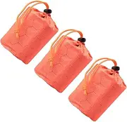 OHPHCALL 3pcs Compact Hiking Gear Bag Waterproof Outdoor Camping Sleeping Bag Storage Sack Drawstring for Blankets