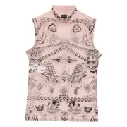 [Pinko] Pinko Printed High-neck Top S NEUTRALS