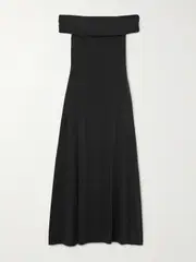 [Faithfull] Faithfull - Sofie Off-the-shoulder Stretch-jersey Maxi Dress - Black - small small Black