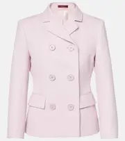 [Gucci] Gucci Double-breasted cotton canvas blazer AU 14 pink