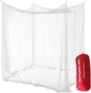 Fly Net, Portable Large Bed Canopy, Breathable Protection Mesh, Lightweight Garden Netting for Apartment, Patio, Truck, RV, Courtyard, Deck, Porch, Backyard, White Colored