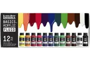 Liquitex: Basics Acrylic Fluid - Set of 12 (118ml)
