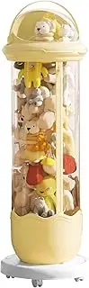 KIDBOT Stuffed Animal Storage Box, 172CM Tall Toys Box Storage Tube Box with Wheels, Plush Soft Doll Organiser Playroom Display Cabinet Holder Container Vertical Stand