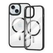 ZUSLAB iPhone 15 MagSafe Case Slim Hybrid Pro Protective Heavy Duty Shockproof Cover for Apple - Black