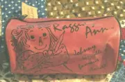 New 1991 Raggedy Ann & Andy ANDY FACE Vinyl Pouch Make-up tote Case 7 1/2" x 4"