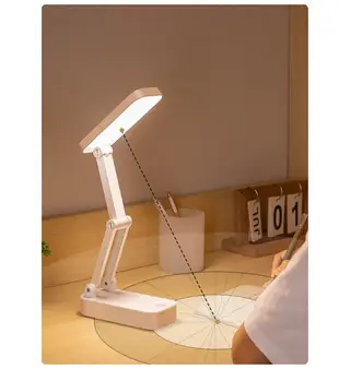 LED折疊式小夜燈 護眼燈 三檔色溫 可折疊式夾燈 閱讀燈 USB充電 檯燈 台燈 護眼 無極調光 (9.4折)