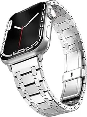 FKMBD Luxury Metal Strap For Apple Watch Band 45mm 41mm 44mm 42mm 46mm Stainelss Steel Bracelet For iWatch Series 10 9 8 7 Ultra2 49mm