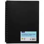 J.Burrows Recycled Refillable Display Book 20 Pockets Black