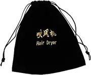 PAMINGONO Flannel Storage Pouch Large Space Drawstring Container for Hair Dryer Jewelry Office Supplies Home Use