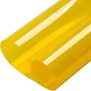 HOHOFILM 35.4"x78.7" Colored Window Film Clear Decorative Glass Tint Sun Blocking Heat Control Self Adhesive Window Tint for Building Residential(Yellow)