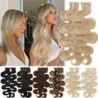 Seamless Tape in 100% Human Hair Extensions Skin Weft Real Thick Highlight Wavy
