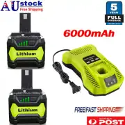 18V 6Ah For Ryobi One+ Plus P108 Li-ion Battery RB18L50 P104 P780 / P117 Charger