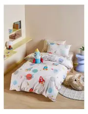 [Linen House Kids] Space Discovery Quilt Cover Set in Multi