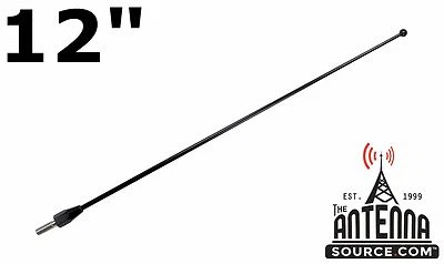 12" Black Spring Stainless AM/FM Antenna - Fits: 2012-2017 Triumph Trophy (for: Triumph)
