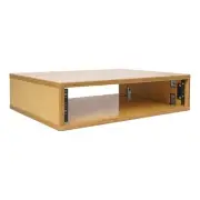 Sound Town DIY 2U Studio Rack with Solid Baltic Birch Plywood, Golden Oak for...