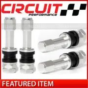 Circuit Performance VS48 Silver Aluminum Long Bolt-In Valve Stems 4mm (Set of 4)