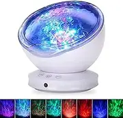 Reliable Ocean Wave Projector, Light Lamp with Adjustable Lightness Remote Control Timer 8 Lighting Modes Music Speaker Projector White (Color : White)