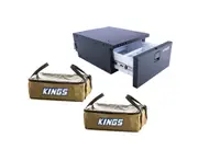 KINGS Stayzcool 30L Drawer Fridge Freezer 12V/24V 4WD SUV UTE + 2 x Clear Top Canvas Bag