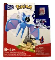 Mega Construx Pokemon Zubat's Midnight Flight 61 Piece Building With Motion Toy