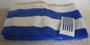 Beach Bath Towel Mainstays Blue & White Stripes New NWT 27" x 60"