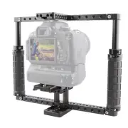 CAMVATE Adjustable Cage w/ Quick Release Baseplate fr Canon/Nikon/Sony/Panasonic