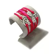 Infinity Bracelet Love Owl Anchor Infinity Red