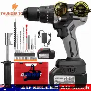 Thunder Tools 21V Electric Cordless Drill Impact Hammer Drill With 27Pcs Drill