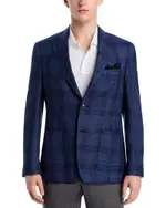 Vince Plaid Slim Fit Unstructured Sport Coat