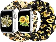 Greatfine Watch Band Compatible with Apple Watch Band Scrunchie 38mm 40mm 41mm 42mm 44mm 45mm, Elastic Scrunchie Watch Bands for iWatch Series 9 8 7 6 SE 5 4 3 Ultra 2, Replacement Wristband Women