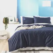 Park Avenue Natural Bamboo Cotton 500 Thread Count Indigo Quilt Cover Set