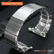 Titanium Watchband Strap for Samsung Galaxy Watch 7 Ultra 47mm Men Curved End