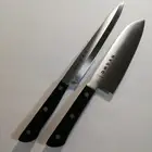 Japanese Kitchen Knife set 2pcs Sashimi & Santoku Knife Phenol resin Handle SEKI